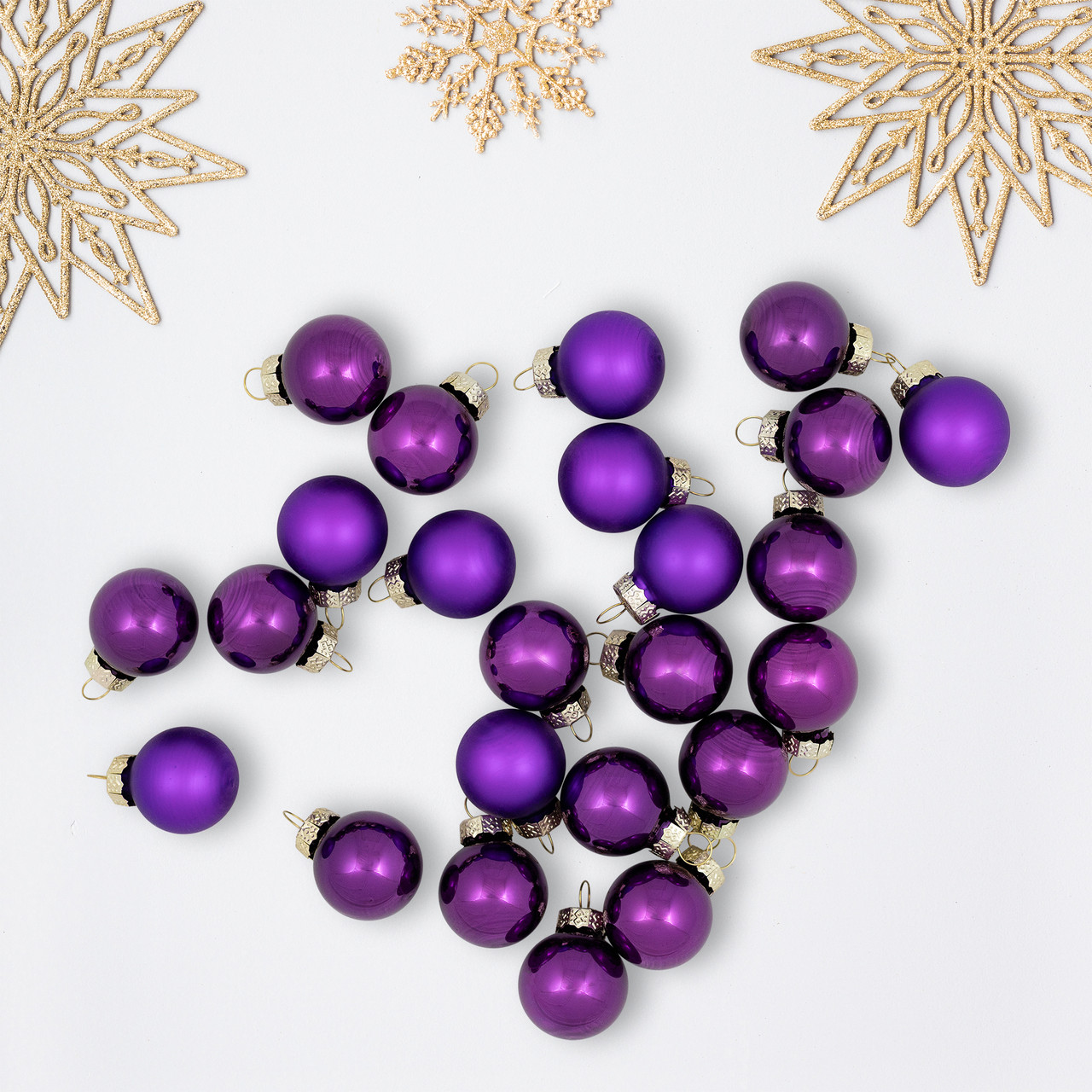 2-Finish Glass Ball Christmas Ornaments - 1